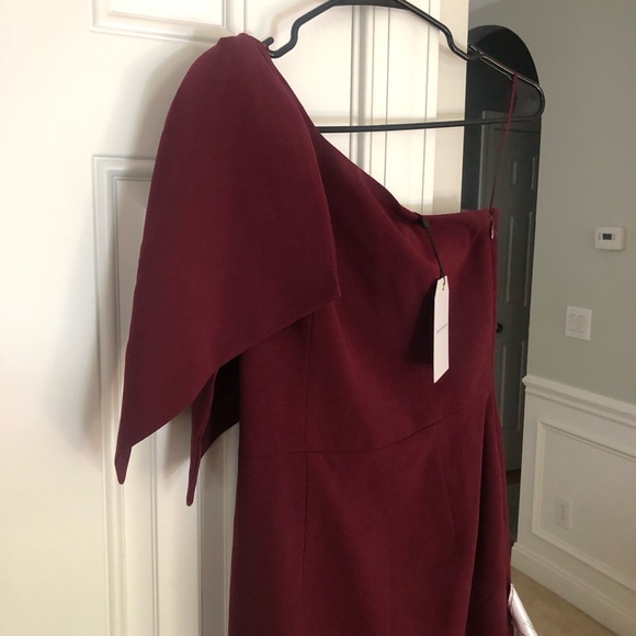 New w Tag: Dress The Population Tiffany Dress. Burgundy. Size Small - Picture 8 of 15